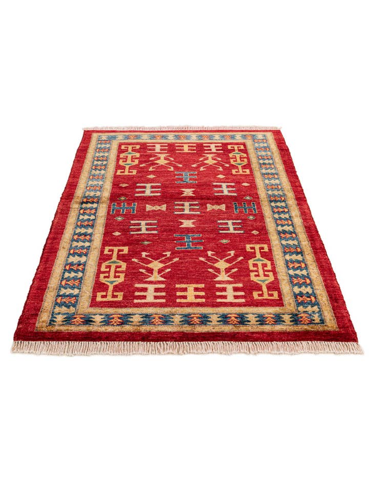 Detail image of  3' 4 x 4' 10  Hand Knotted Ziegler Wool Rug