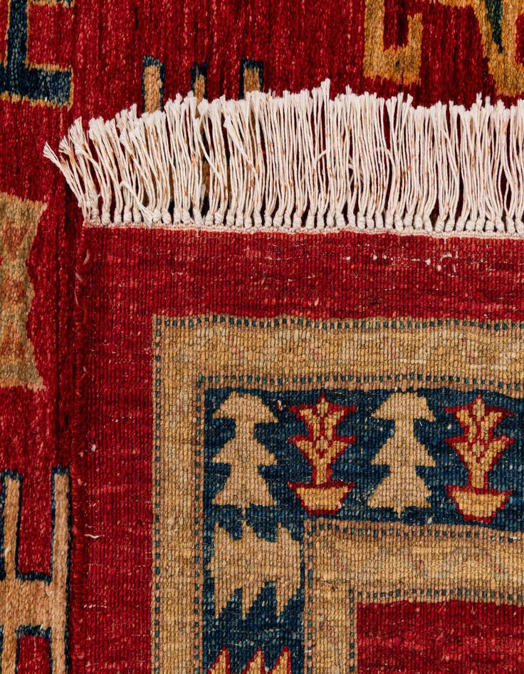 Detail image of  3' 4 x 4' 10  Hand Knotted Ziegler Wool Rug