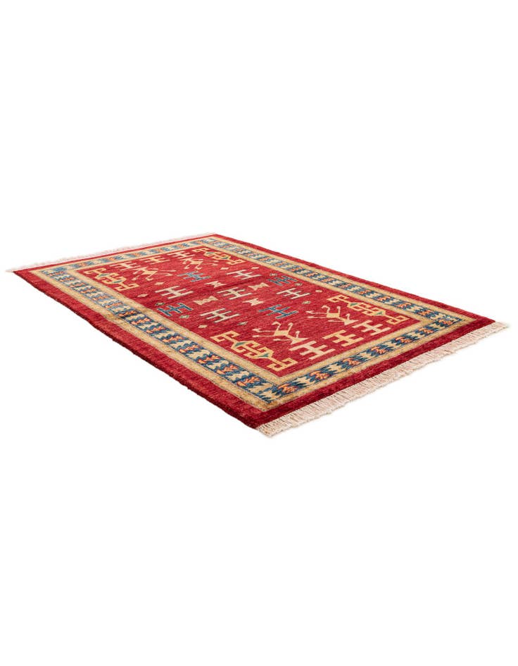 Detail image of  3' 4 x 4' 10  Hand Knotted Ziegler Wool Rug