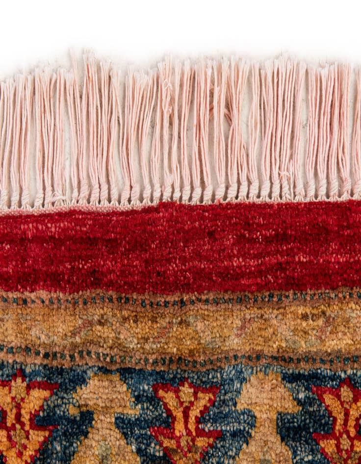 Detail image of  3' 4 x 4' 10  Hand Knotted Ziegler Wool Rug