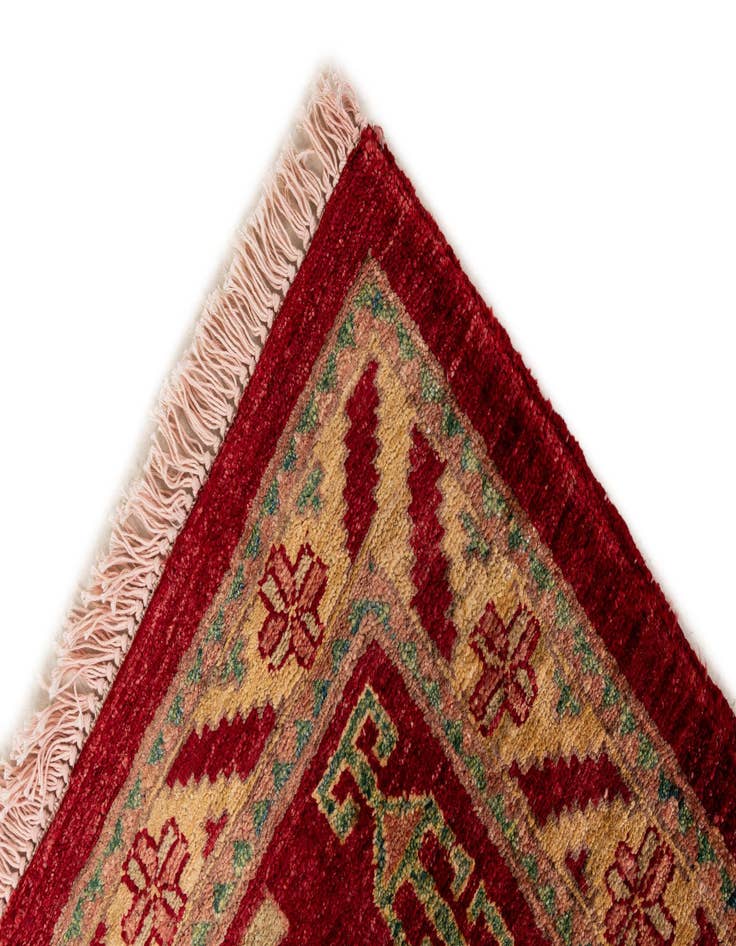 Detail image of  3' 5 x 4' 10  Hand Knotted Ziegler Wool Rug