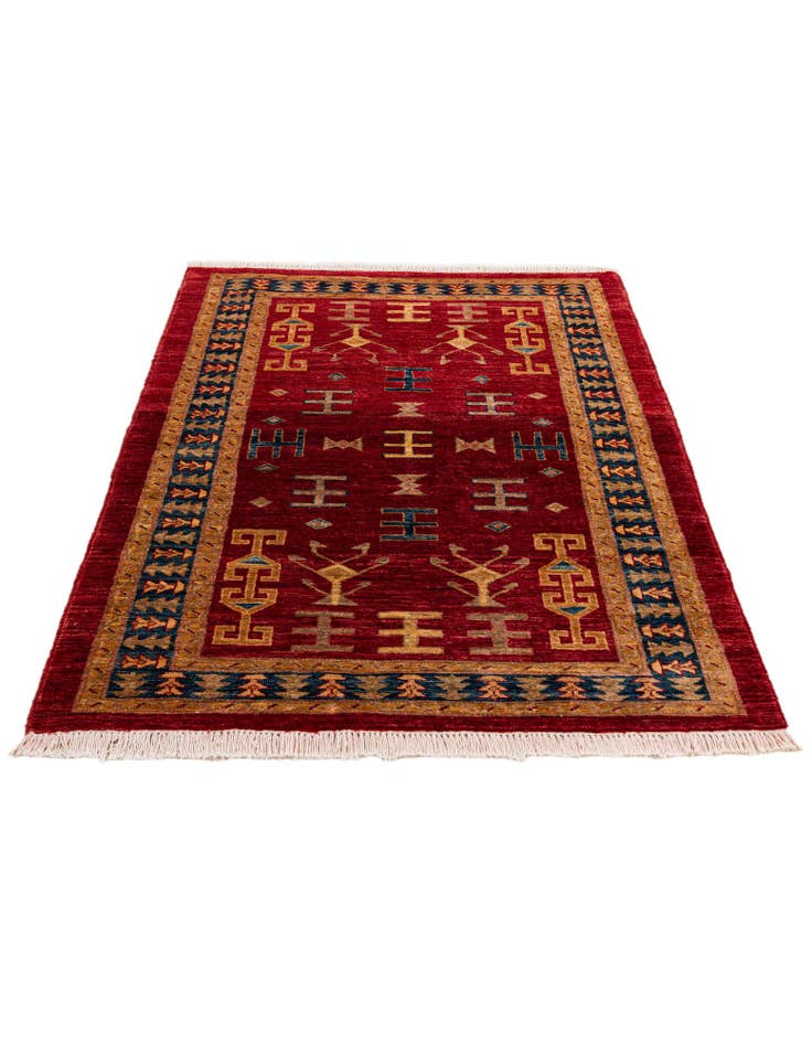 Detail image of  3' 5 x 5' 1  Hand Knotted Ziegler Wool Rug