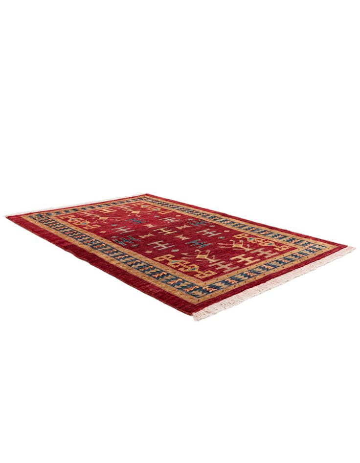 Detail image of  3' 5 x 5' 1  Hand Knotted Ziegler Wool Rug