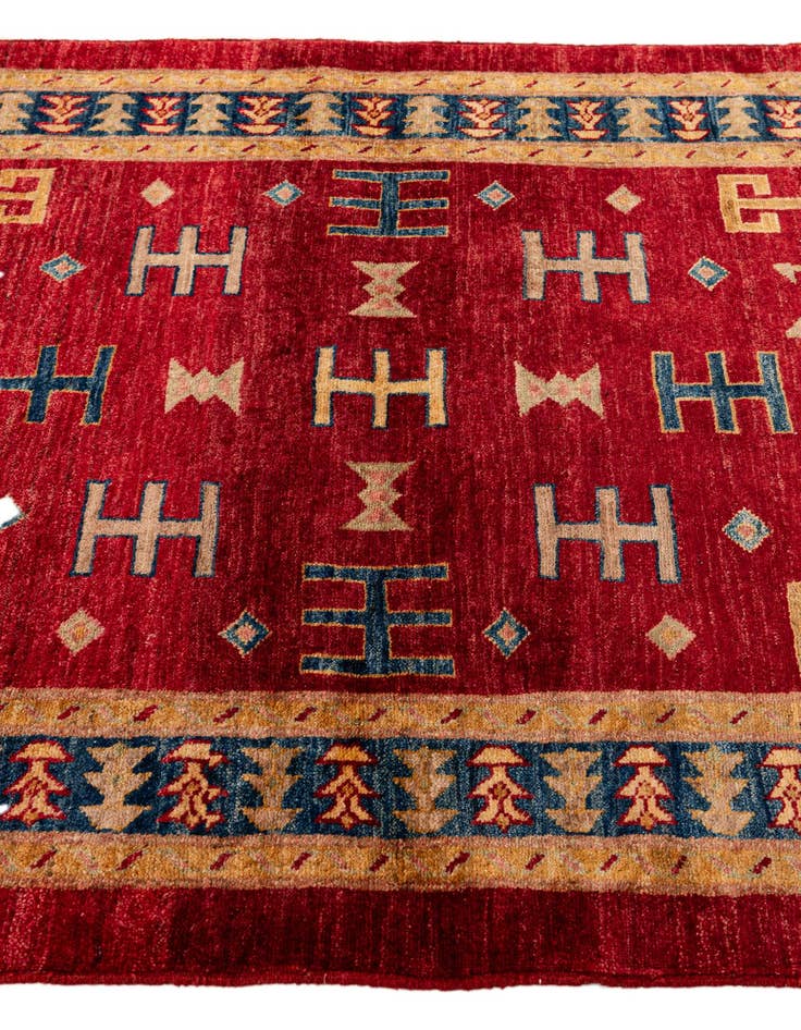 Detail image of  3' 5 x 5' 1  Hand Knotted Ziegler Wool Rug