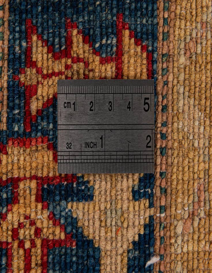 Detail image of  3' 4 x 4' 8  Hand Knotted Ziegler Wool Rug