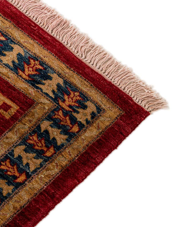 Detail image of  3' 4 x 4' 8  Hand Knotted Ziegler Wool Rug
