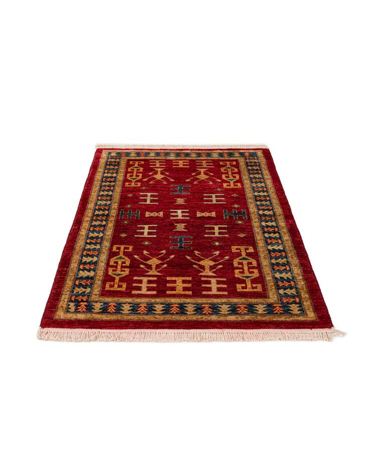 Detail image of  3' 3 x 4' 8  Hand Knotted Ziegler Wool Rug