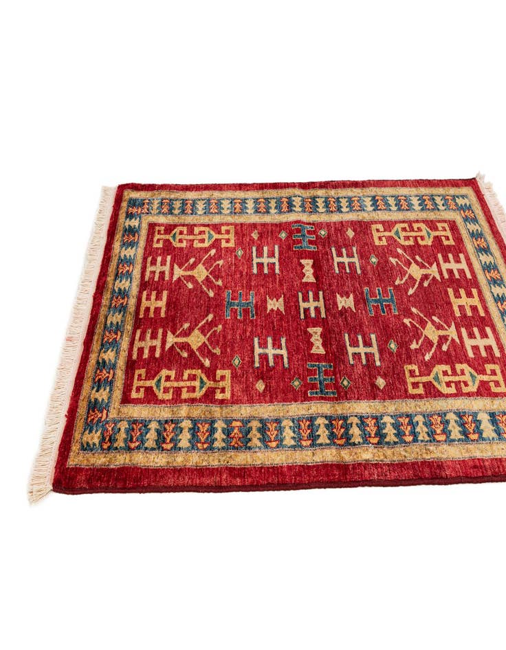 Detail image of  3' 3 x 4' 8  Hand Knotted Ziegler Wool Rug