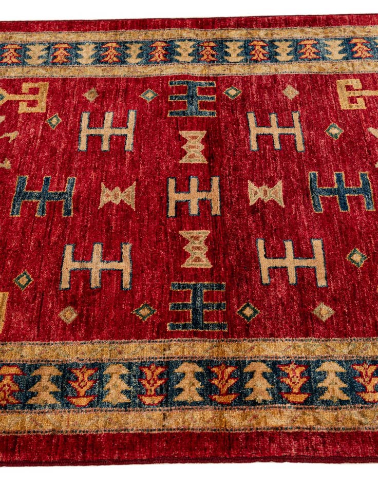 Detail image of  3' 3 x 4' 8  Hand Knotted Ziegler Wool Rug