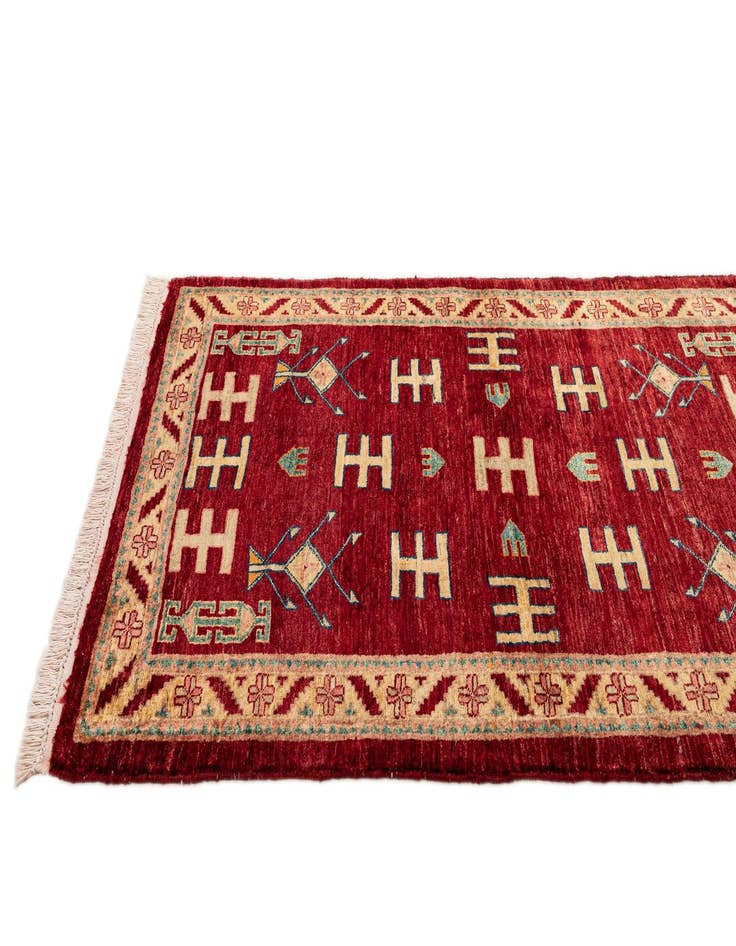 Detail image of  3' 5 x 5' 6  Hand Knotted Ziegler Wool Rug