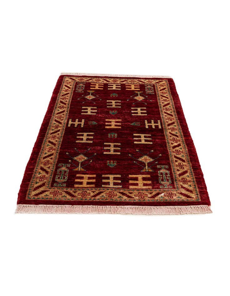 Detail image of  3' 3 x 5' 1  Hand Knotted Ziegler Wool Rug