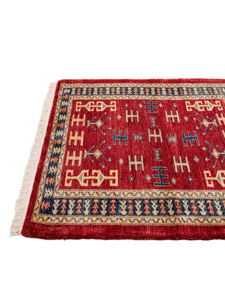 Detail image of  3' 5 x 4' 10  Hand Knotted Ziegler Wool Rug