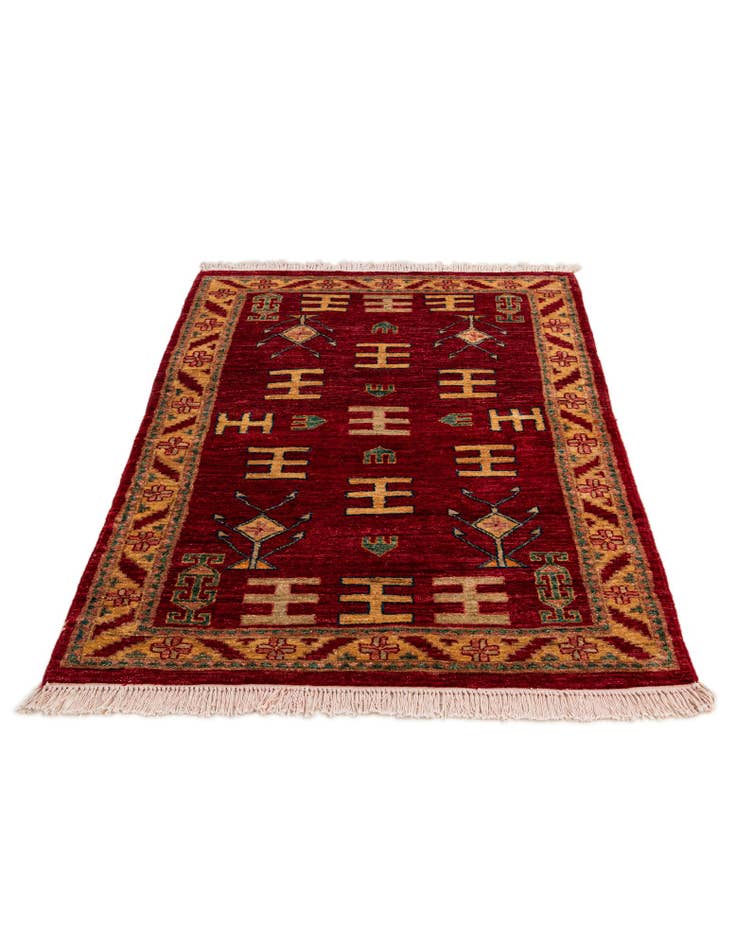 Detail image of  3' 3 x 5'  Hand Knotted Ziegler Wool Rug