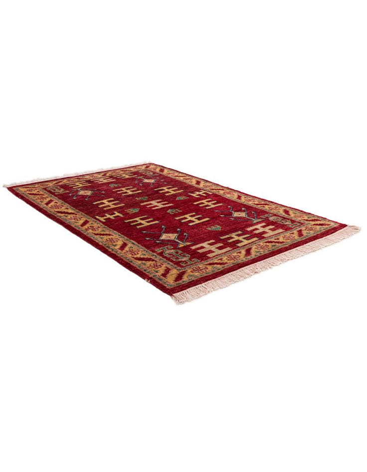 Detail image of  3' 3 x 5'  Hand Knotted Ziegler Wool Rug