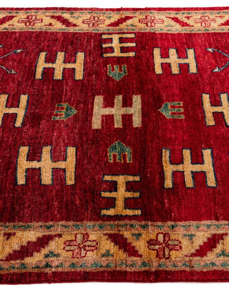 Detail image of  3' 3 x 5'  Hand Knotted Ziegler Wool Rug