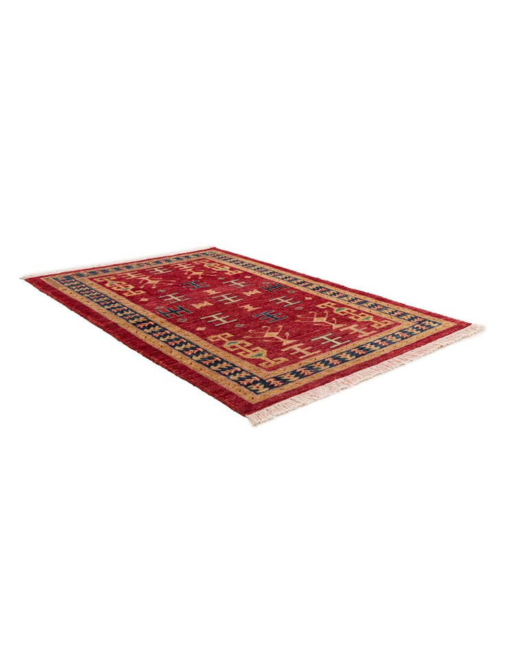 Detail image of  3' 5 x 5' 3  Hand Knotted Ziegler Wool Rug