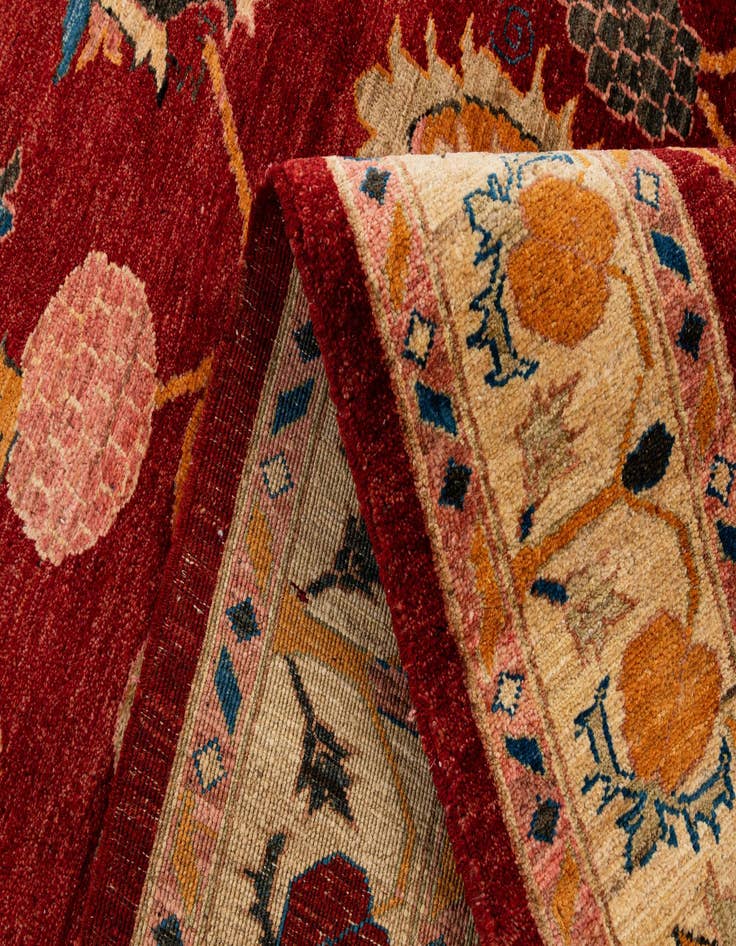 Detail image of  4' 11 x 6' 8  Hand Knotted Ziegler Wool Rug