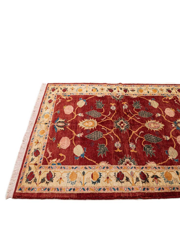 Detail image of  4' 11 x 6' 8  Hand Knotted Ziegler Wool Rug