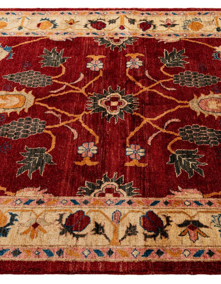 Detail image of  4' 11 x 6' 8  Hand Knotted Ziegler Wool Rug