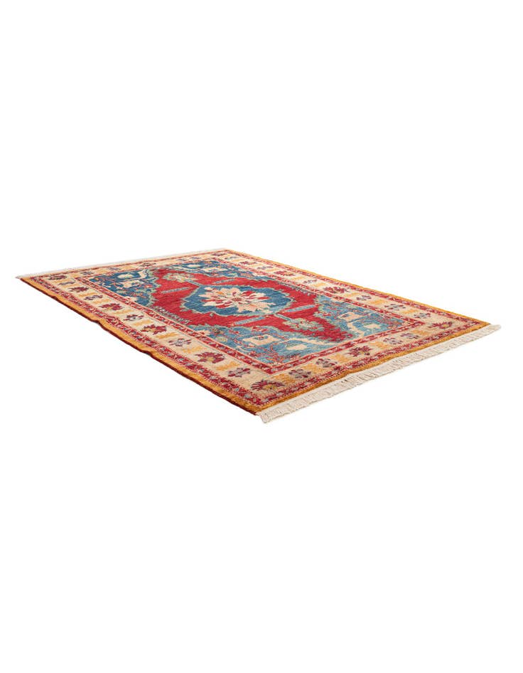 Detail image of  5' x 6' 10  Hand Knotted Ziegler Wool Rug