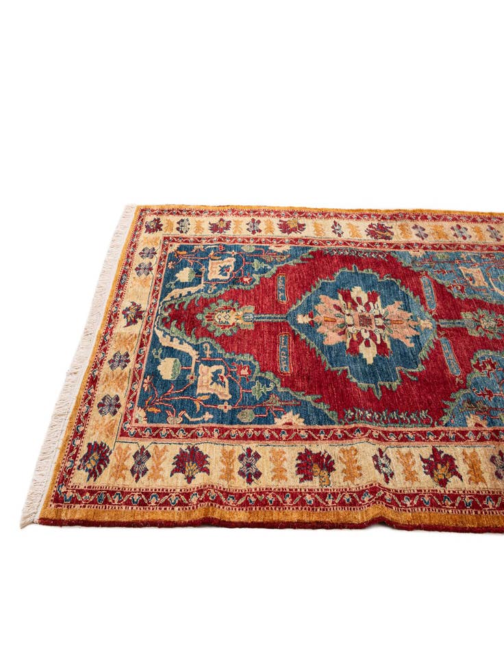 Detail image of  5' x 6' 10  Hand Knotted Ziegler Wool Rug