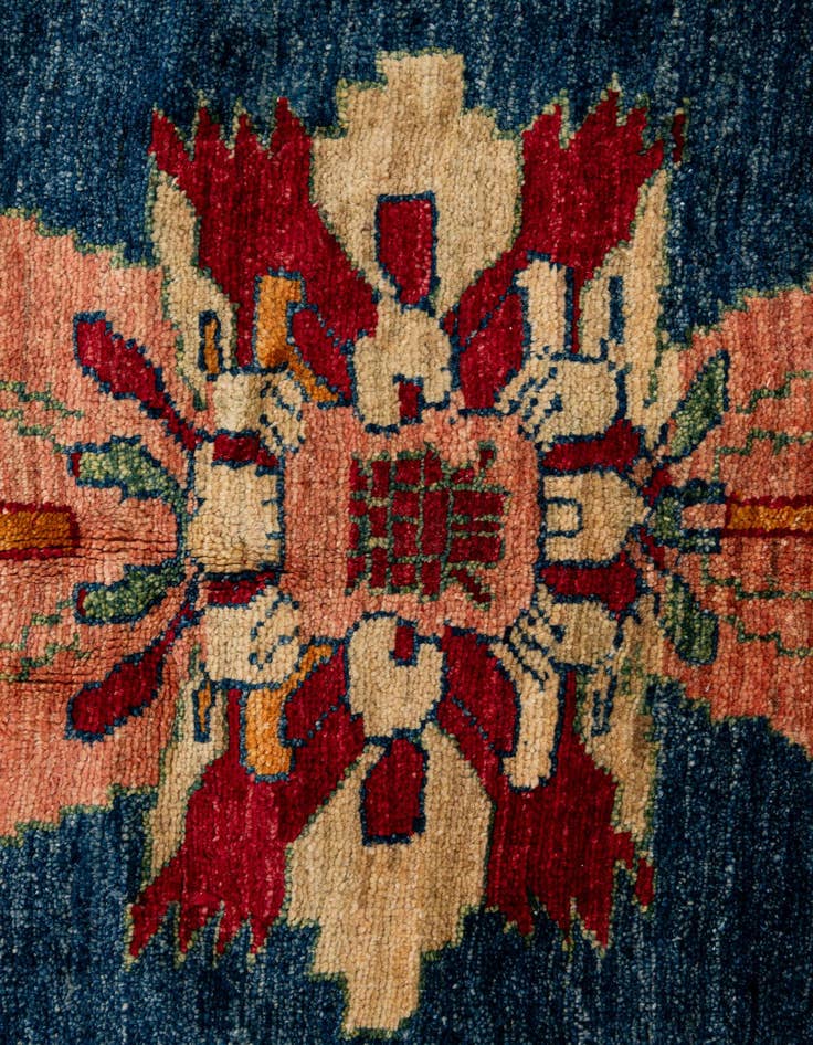 Detail image of  5' x 6' 10  Hand Knotted Ziegler Wool Rug