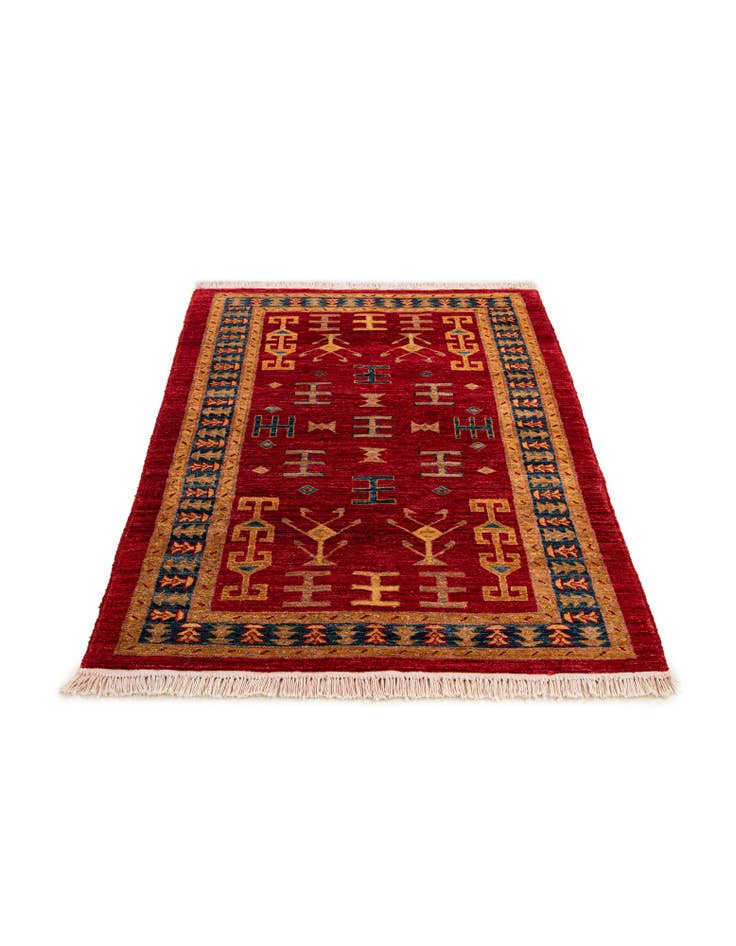 Detail image of  3' 5 x 5' 4  Hand Knotted Ziegler Wool Rug