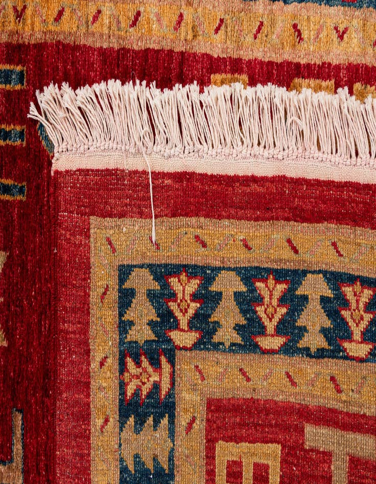 Detail image of  3' 5 x 5' 4  Hand Knotted Ziegler Wool Rug