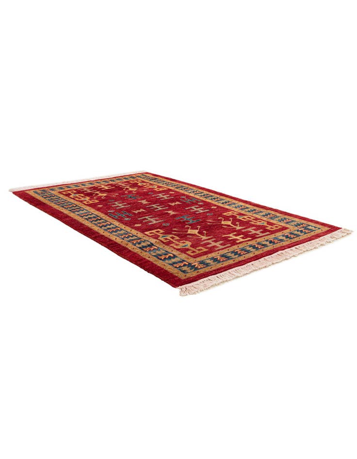 Detail image of  3' 5 x 5' 4  Hand Knotted Ziegler Wool Rug