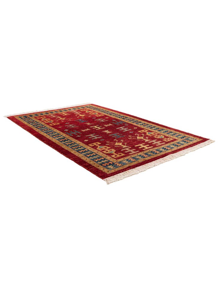 Detail image of  3' 5 x 5'  Hand Knotted Ziegler Wool Rug