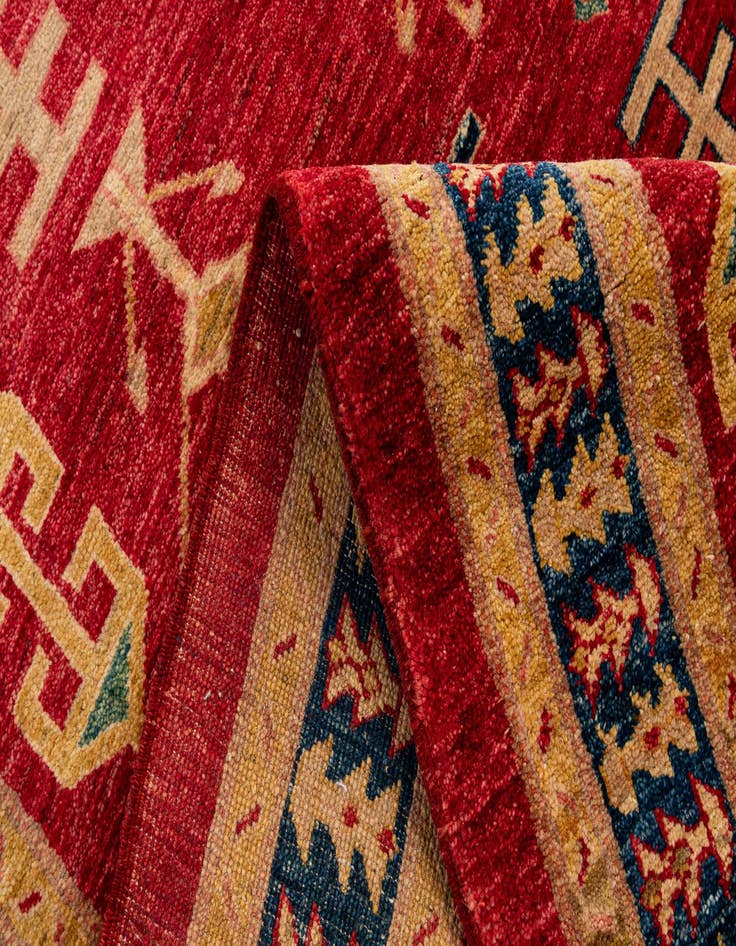 Detail image of  3' 5 x 5' 2  Hand Knotted Ziegler Wool Rug