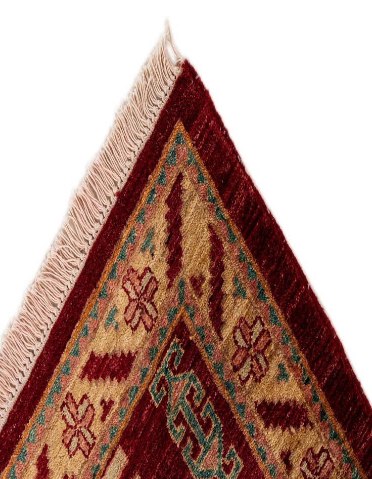 Detail image of  3' 4 x 4' 6  Hand Knotted Ziegler Wool Rug