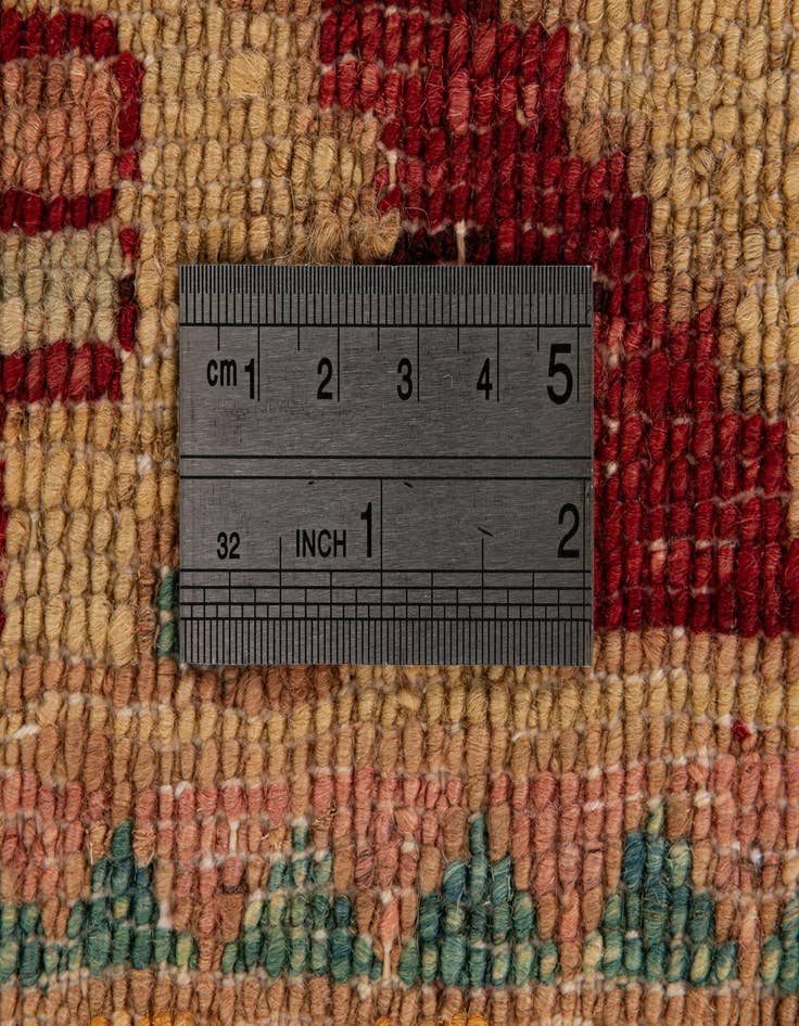 Detail image of  3' 4 x 4' 6  Hand Knotted Ziegler Wool Rug