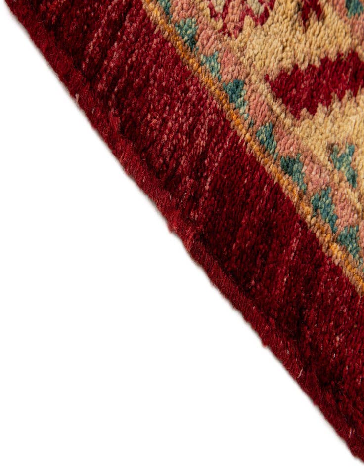 Detail image of  3' 4 x 4' 6  Hand Knotted Ziegler Wool Rug