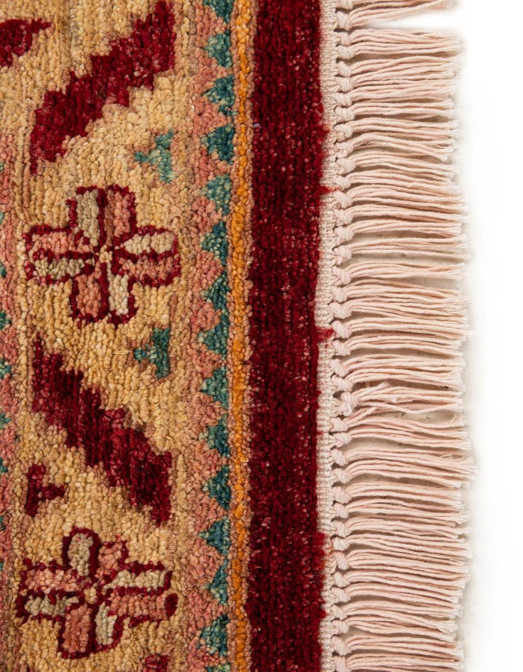 Detail image of  3' 4 x 4' 6  Hand Knotted Ziegler Wool Rug