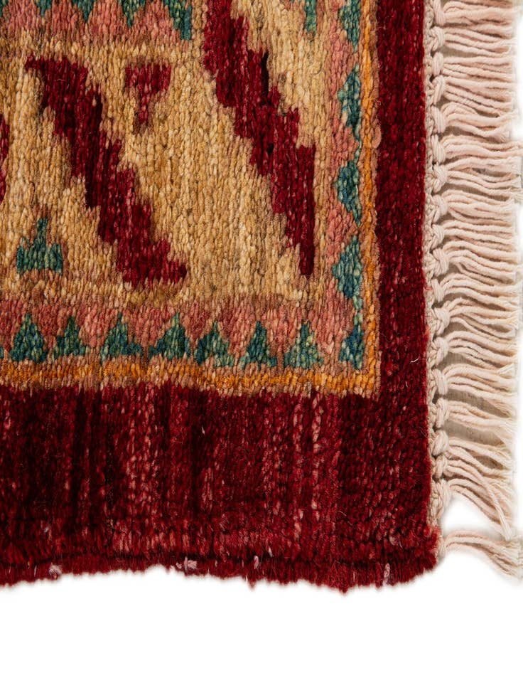 Detail image of  3' 4 x 4' 6  Hand Knotted Ziegler Wool Rug