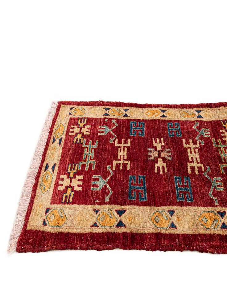 Detail image of  2' 4 x 3' 10  Hand Knotted Ziegler Wool Rug