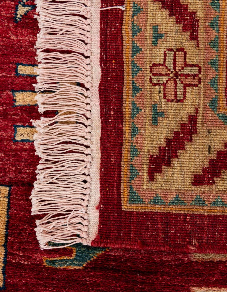 Detail image of  3' 4 x 4' 4  Hand Knotted Ziegler Wool Rug