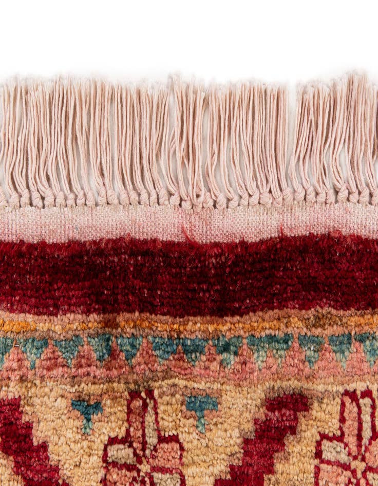Detail image of  3' 4 x 4' 4  Hand Knotted Ziegler Wool Rug