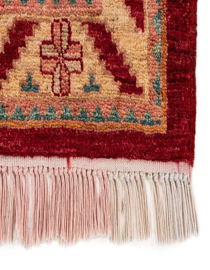 Detail image of  3' 4 x 4' 4  Hand Knotted Ziegler Wool Rug