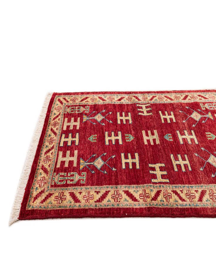 Detail image of  3' 3 x 4' 11  Hand Knotted Ziegler Wool Rug