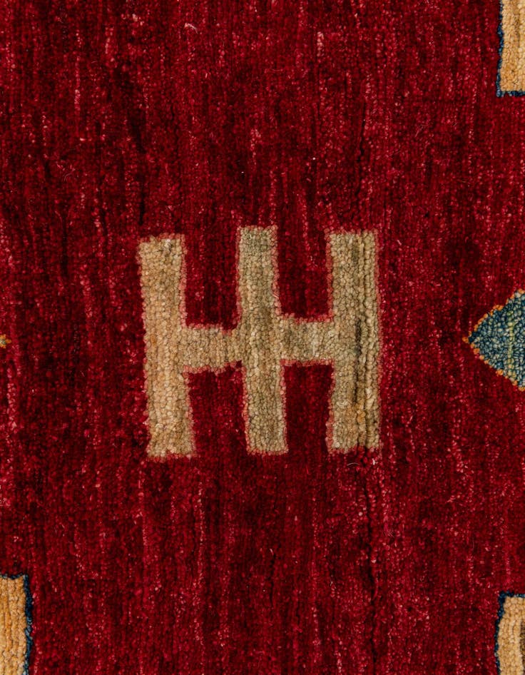Detail image of  3' 3 x 4' 11  Hand Knotted Ziegler Wool Rug