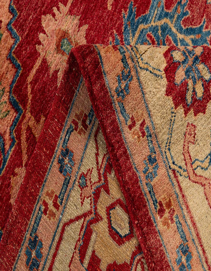 Detail image of  5' 8 x 8' 3  Hand Knotted Ziegler Wool Rug