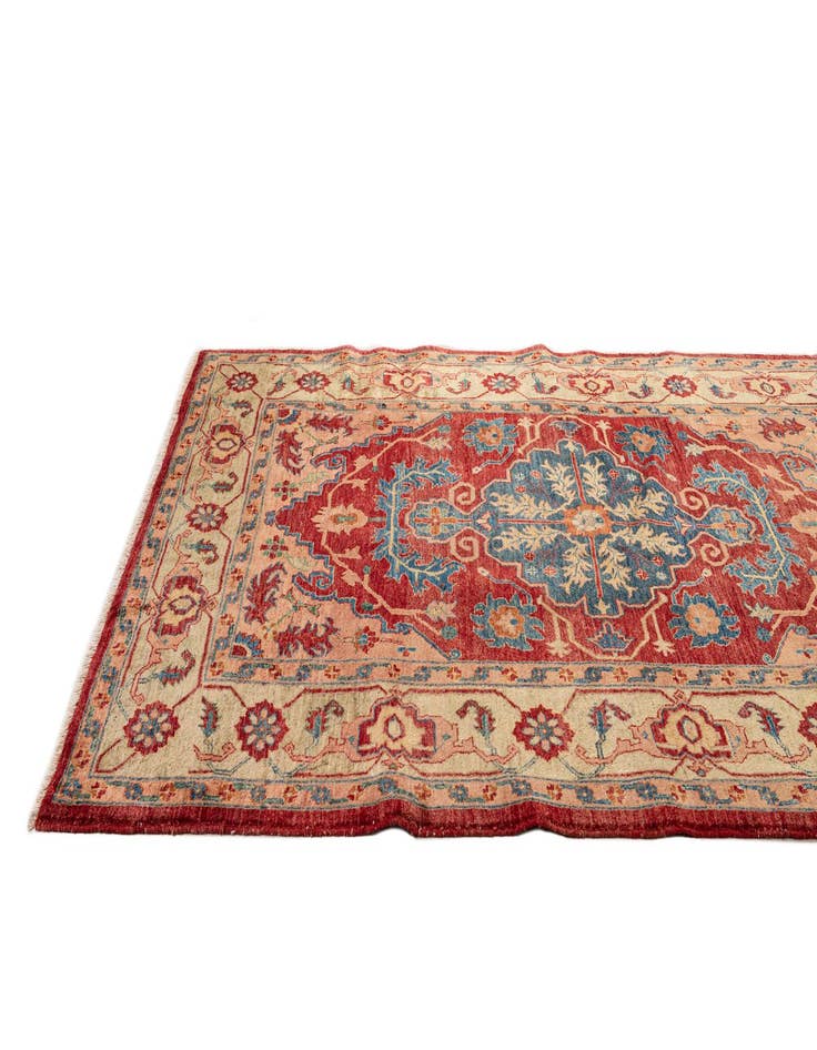 Detail image of  5' 8 x 8' 3  Hand Knotted Ziegler Wool Rug