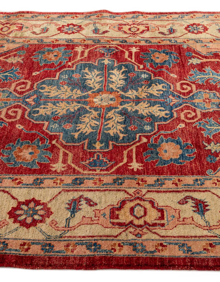 Detail image of  5' 8 x 8' 3  Hand Knotted Ziegler Wool Rug