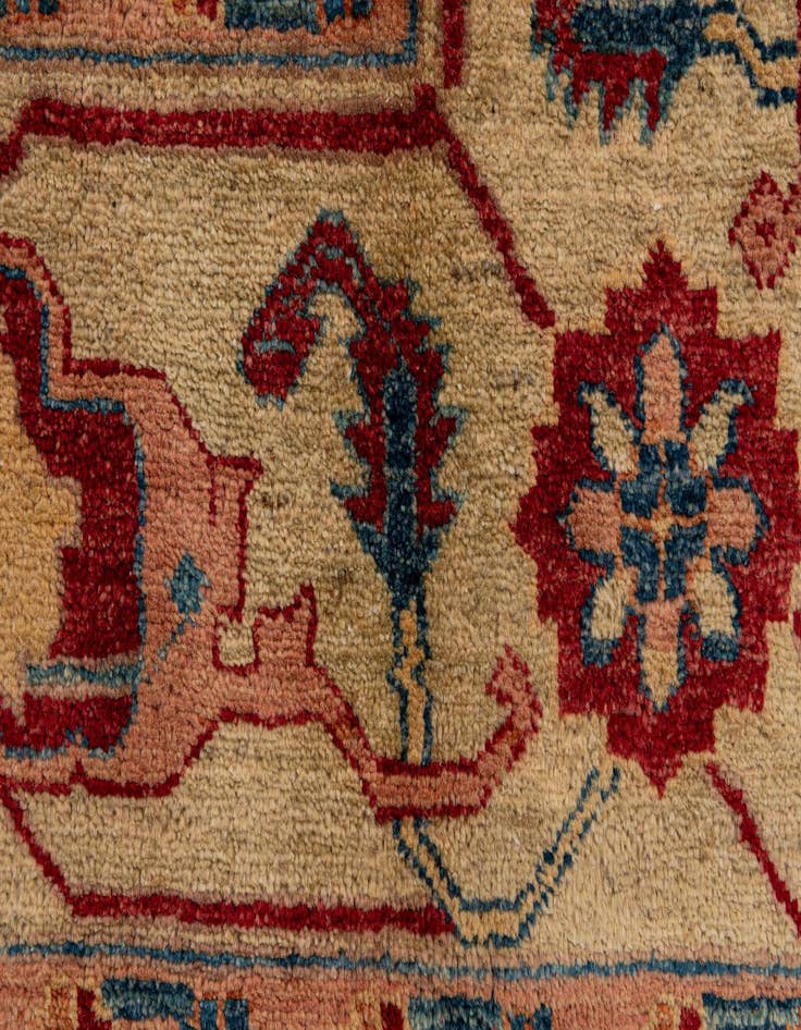 Detail image of  5' 8 x 8' 3  Hand Knotted Ziegler Wool Rug