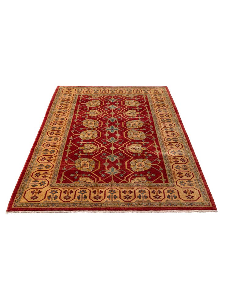 Detail image of  6' 6 x 10'  Hand Knotted Ziegler Wool Rug