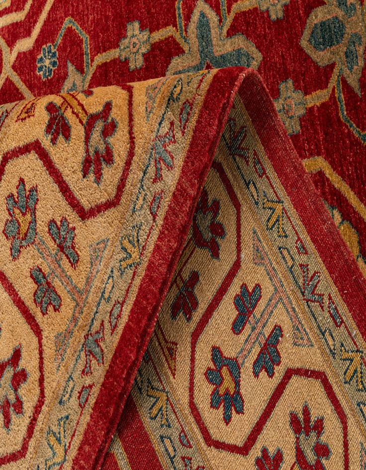 Detail image of  6' 6 x 10'  Hand Knotted Ziegler Wool Rug