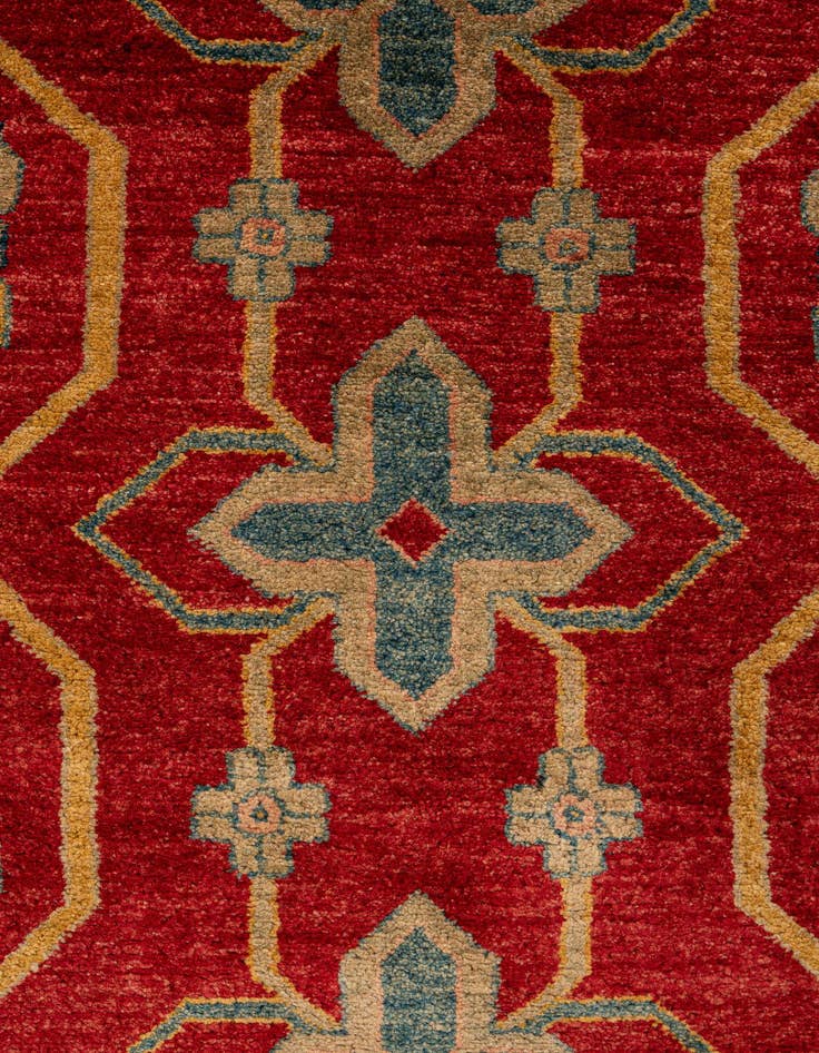 Detail image of  6' 6 x 10'  Hand Knotted Ziegler Wool Rug