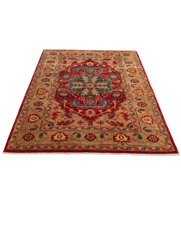 Detail image of  5' 6 x 8' 5  Hand Knotted Ziegler Wool Rug